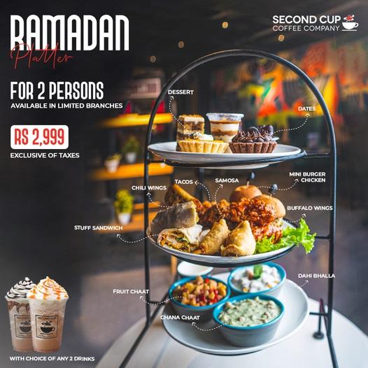 Second Cup Ramadan Ifrat Platter for 2 Deal! just Rs. 2,999 exclusive